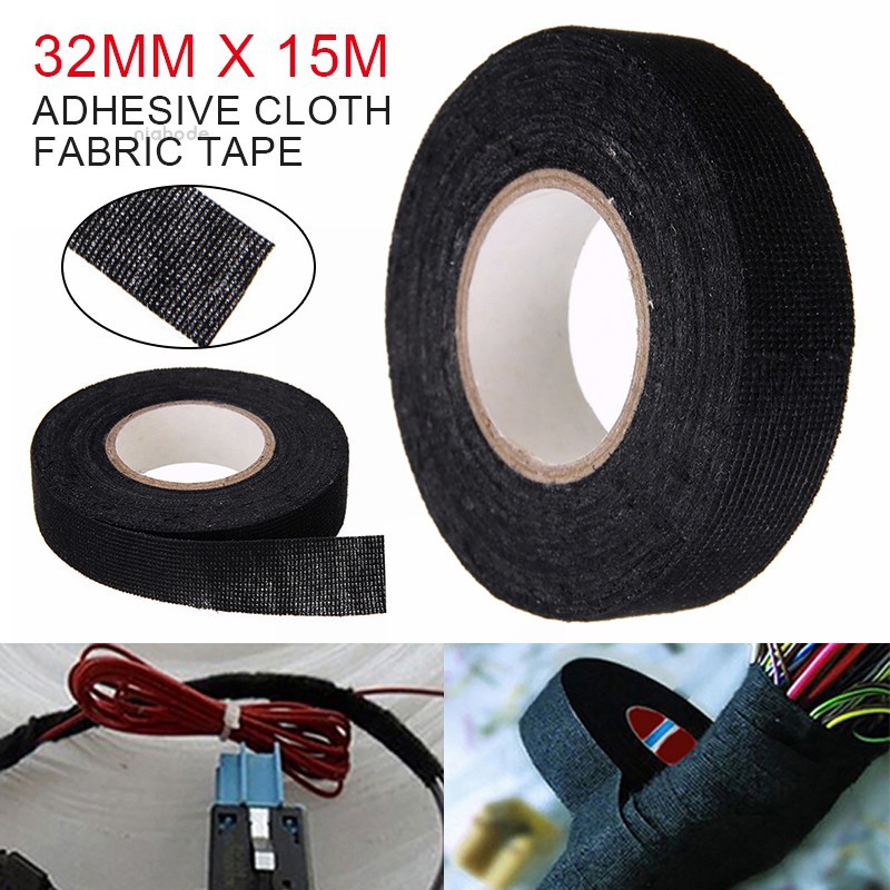 New 32mm*15m Adhesive Cloth Fabric Tape Cable Looms Wiring Harness For