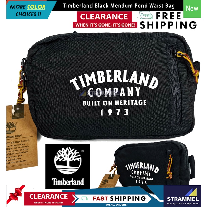 100 Authentic Timberland Black 2.5 Litre Waist Pack Waist Belt Pouch