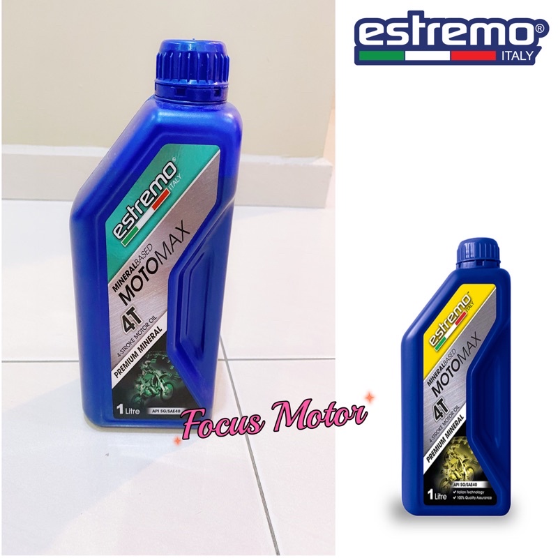 100Original Estremo Italy Motorcycle Engine Oil 4T Minerabased Motomax