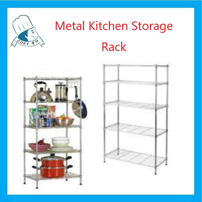 Multipurpose 5 Tier Metal Kitchen Storage Rack (1.6m) Shopee Malaysia