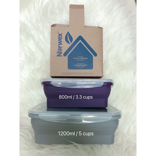 Norwex Silicone Food Storage Container (Pack of 2)free Upp detergent