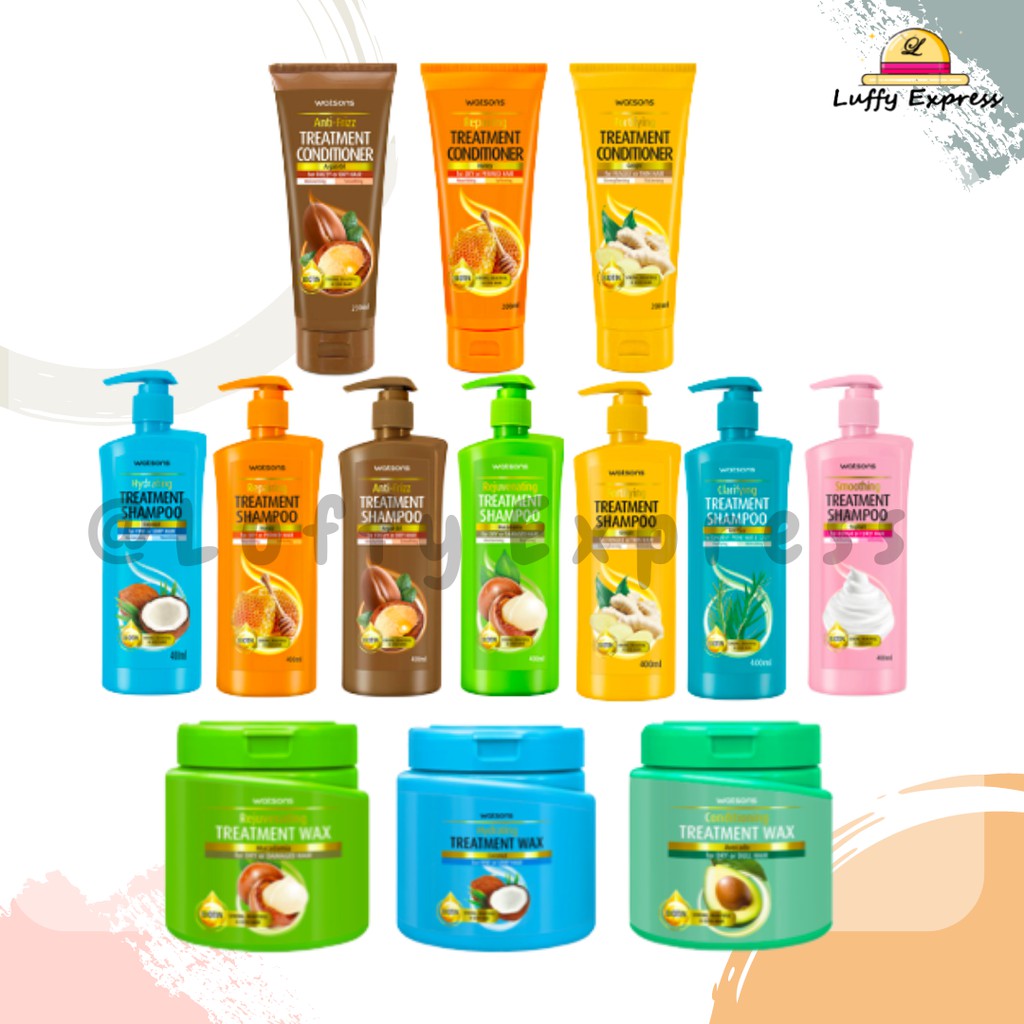 Watsons Shampoo Treatment Wax Conditioner 500ml Honey Yoghurt Tea Tree