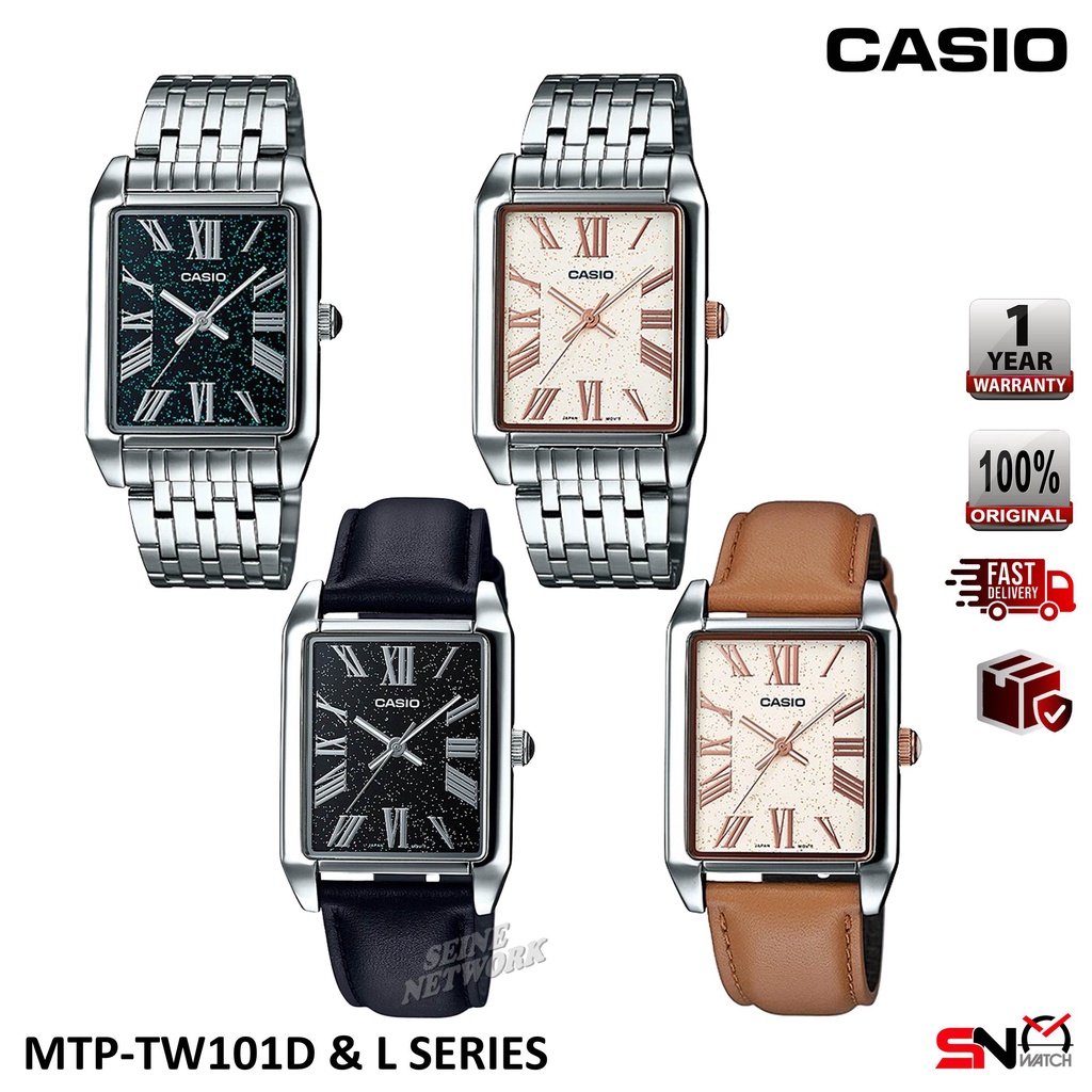 Casio MTP-TW101D MTP-TW101L MTP-TW100L Men's Watch Slim Case Design
