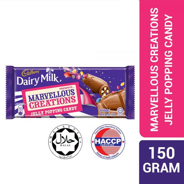 [Ready Stock] Cadbury Dairy Milk Chocolate Marvellous Creations Jelly Popping Candy 150g