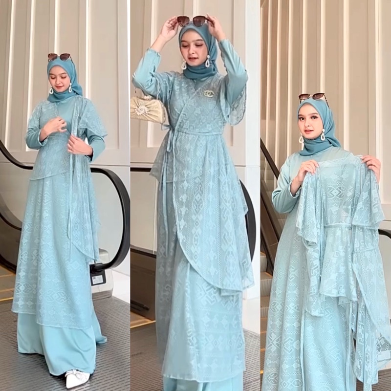 Best Selling!! DRESS SET //1 SET // MALIKA DRESS+ROBERTO SATIN // ALL