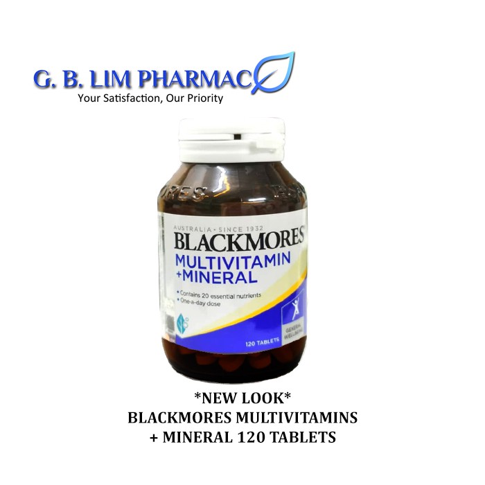BLACKMORES Multivitamins + Minerals 120 tablets ONE BOTTLE Shopee