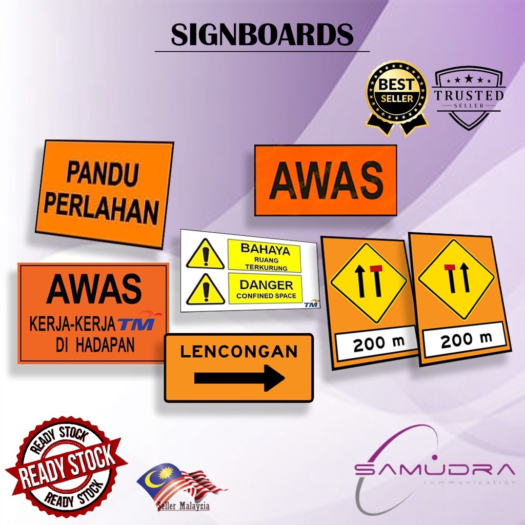 Danger Sign Board Safety Sign Boards Shopee Malaysia