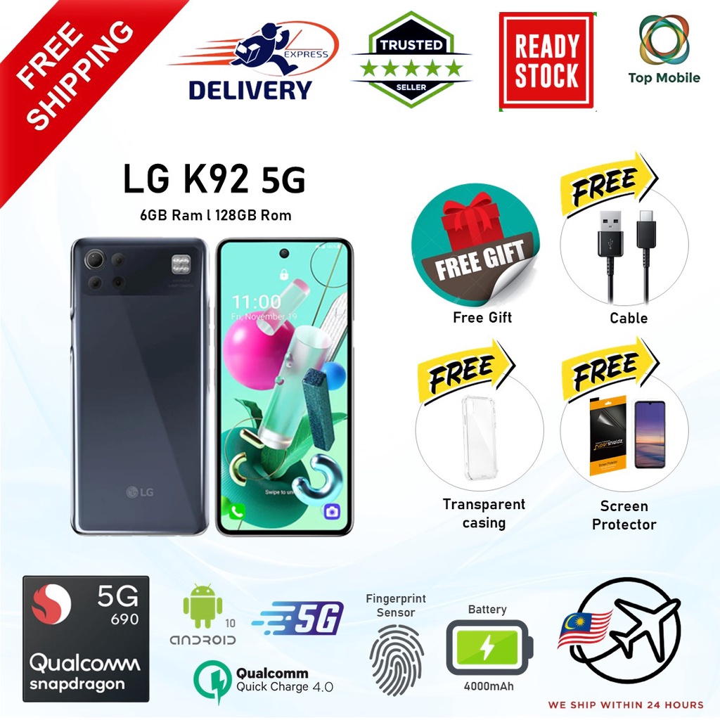 [Free Shipping] LG K92 5G 6GB RAM + 128GB ROM Snapdragon690G Original
