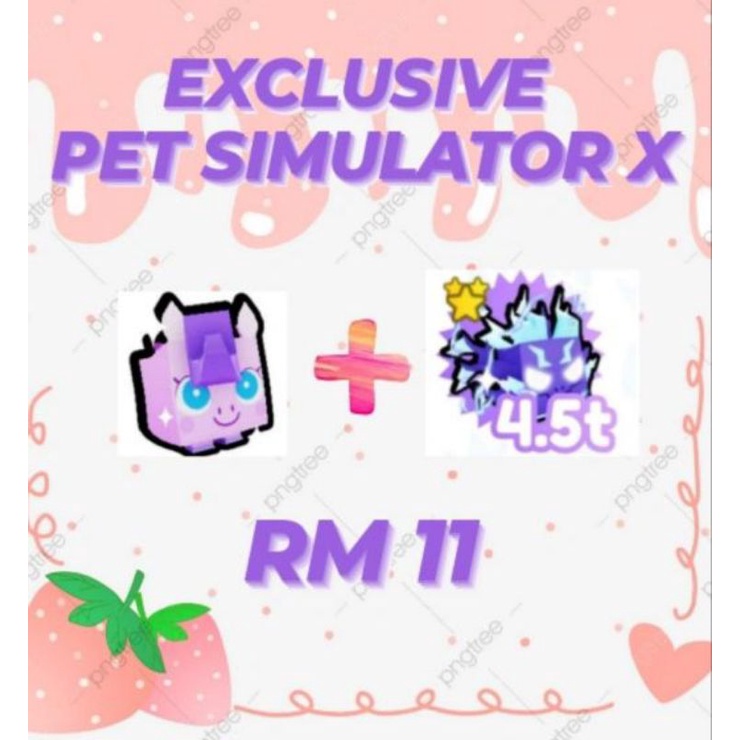 Pet Simulator X Exclusive Pets Storm Agony And Pony Shopee Malaysia