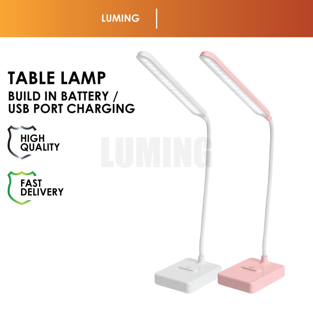 LMG_ USB Table Lamp Study Desk Lighting Rechargeable Lampu Mejah Lights Color Changing Touch