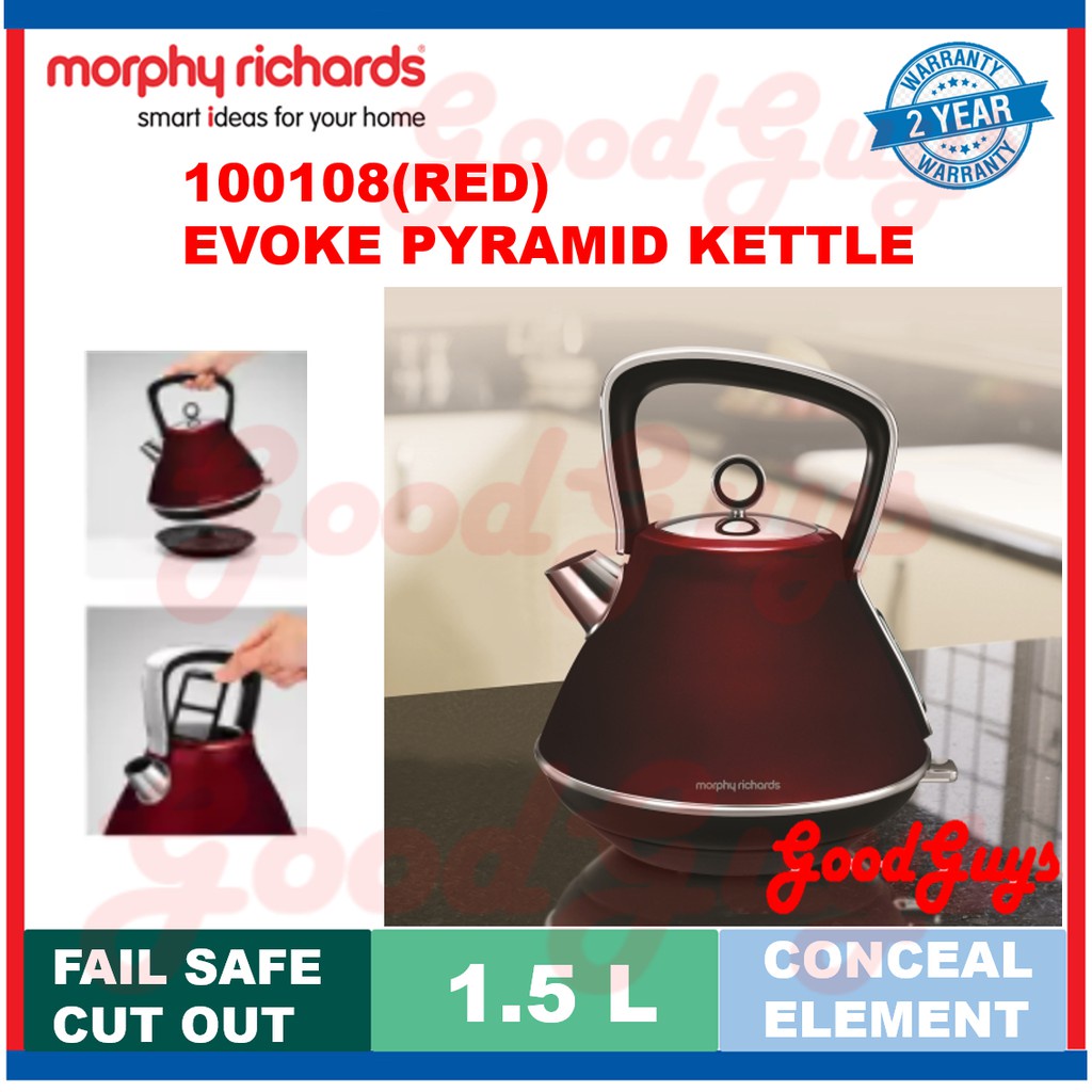 Morphy Richards 100108 1.5L Evoke Pyramid Kettle Red Shopee Malaysia