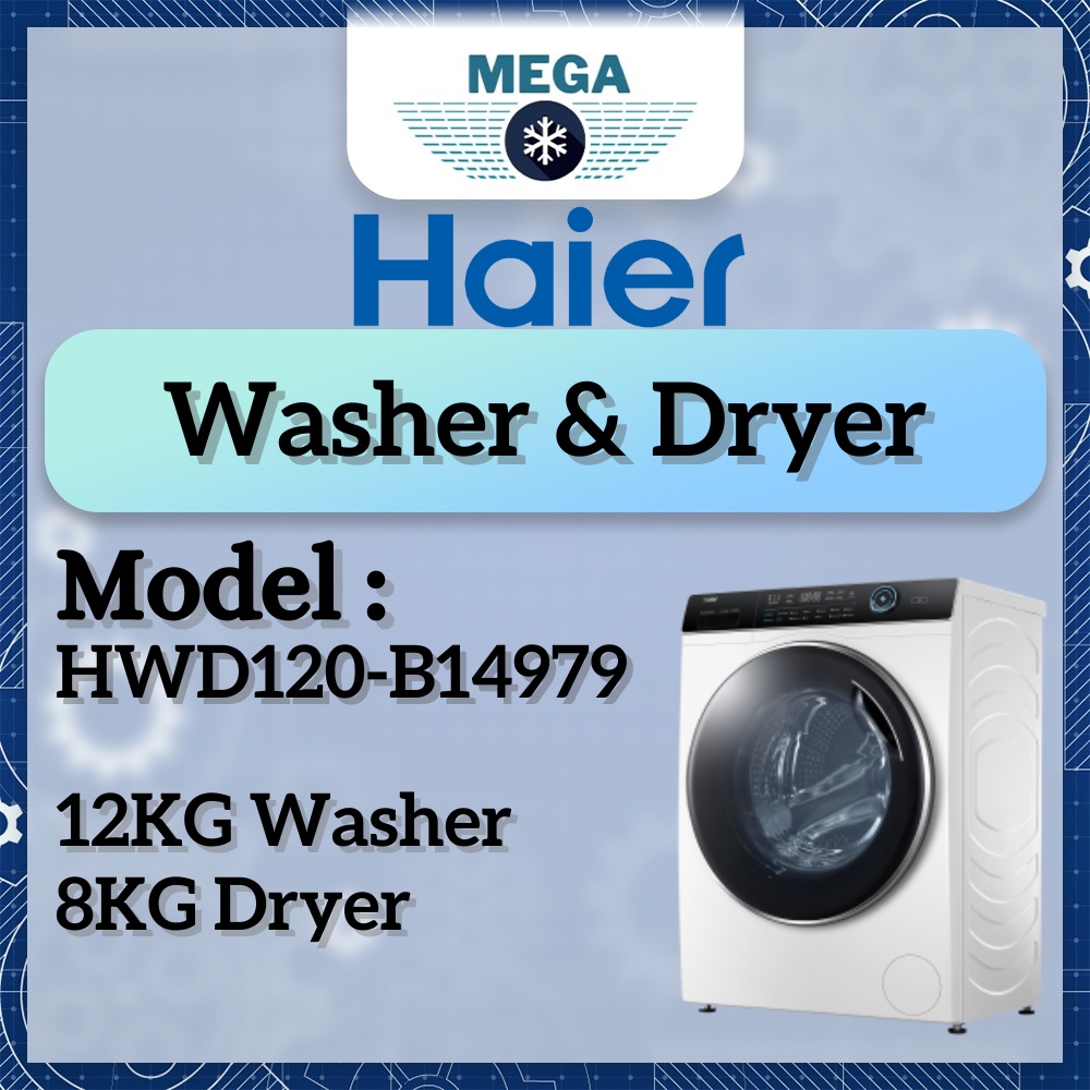 Haier Washer & Dryer (HWD120B14979) Shopee Malaysia