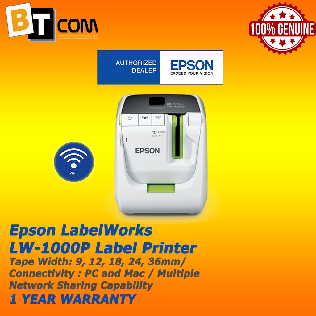 (PREORDER 14DAYS) Epson LabelWorks LW1000P WiFi Label Printer