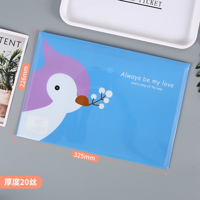 A4 File Folder Button File Organizer Document Bag Folder Student School