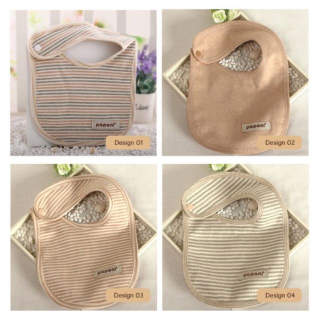 Clearance Popom Organic Cotton Bibs / Baby Organic Bib (19*33cm