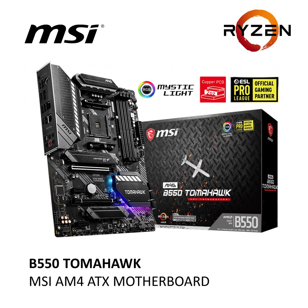MSI MAG B550 TOMAHAWK AMD AM4 ATX MOTHERBOARD 5600X 5700X 5800X