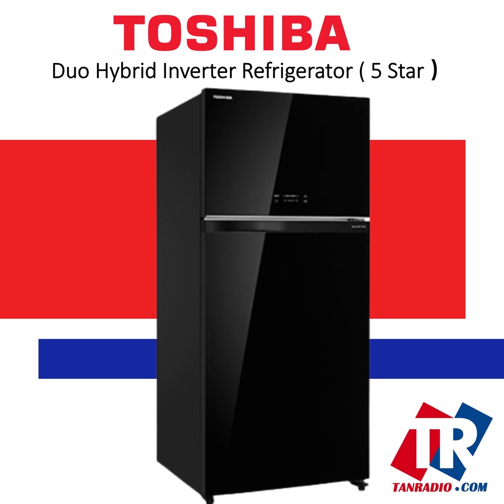 Toshiba 2 Doors Inverter Fridge 5 Star 2Doors Duo Hybrid Inverter