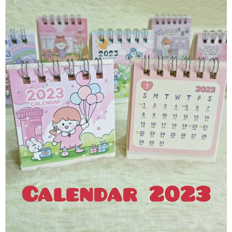 CALENDAR 2023 Cute Mini Desk Calendar School Office Kalendar 2023
