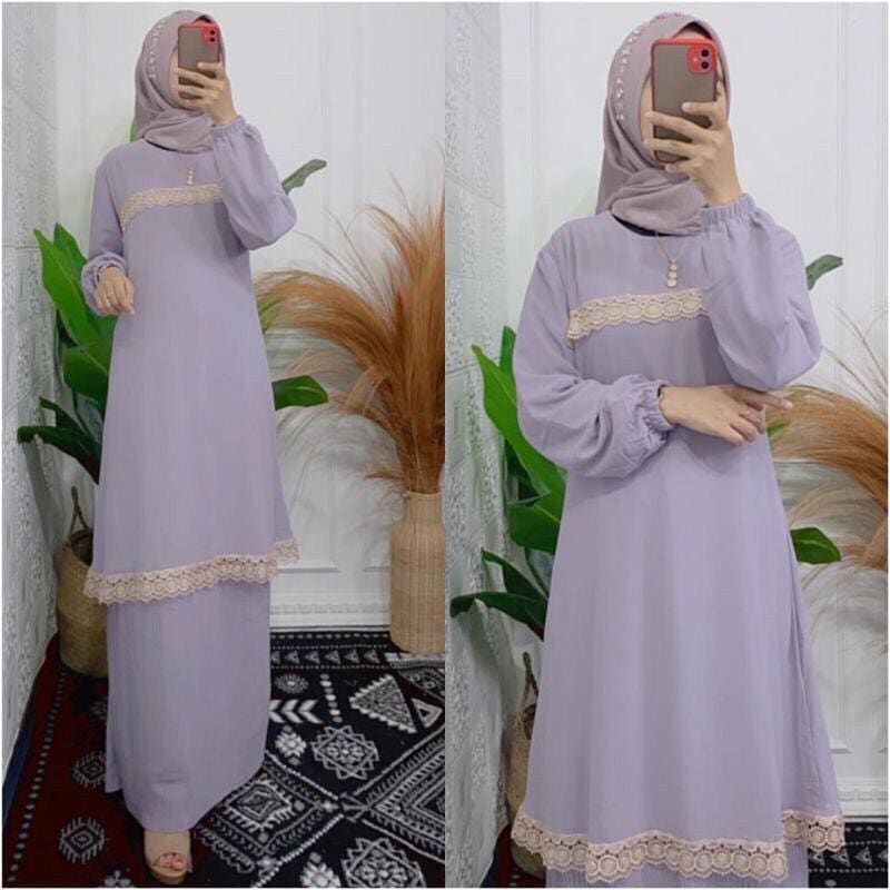 Afana Robe Plain Ceruty Babydoll Muslim Clothes Women's Robe Premium