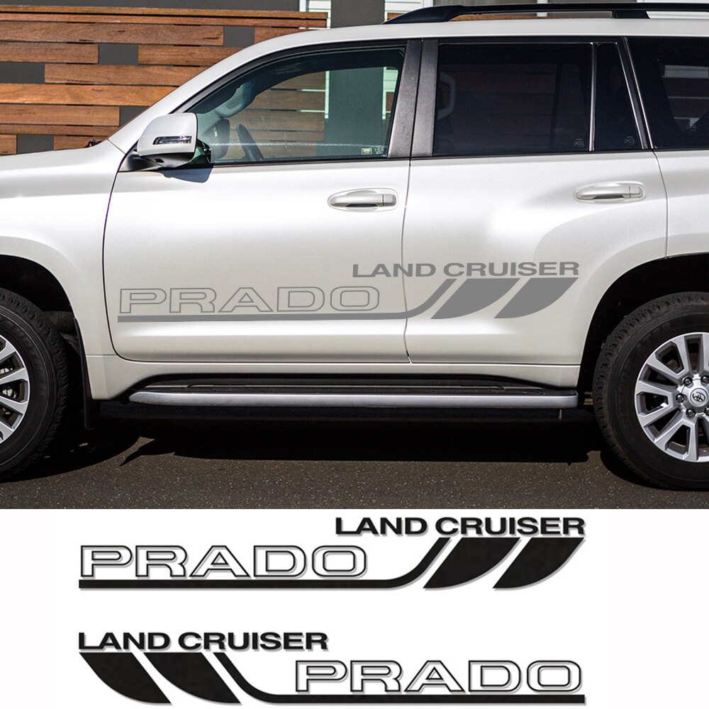2PCS 170CM Car Door Waist Line Decals Stickers For Toyota Land Cruiser