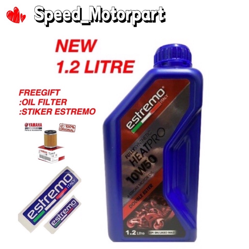 100 Original Estremo Heatpro 4T Engine Oil Fully/Semi Synthetic 10W50
