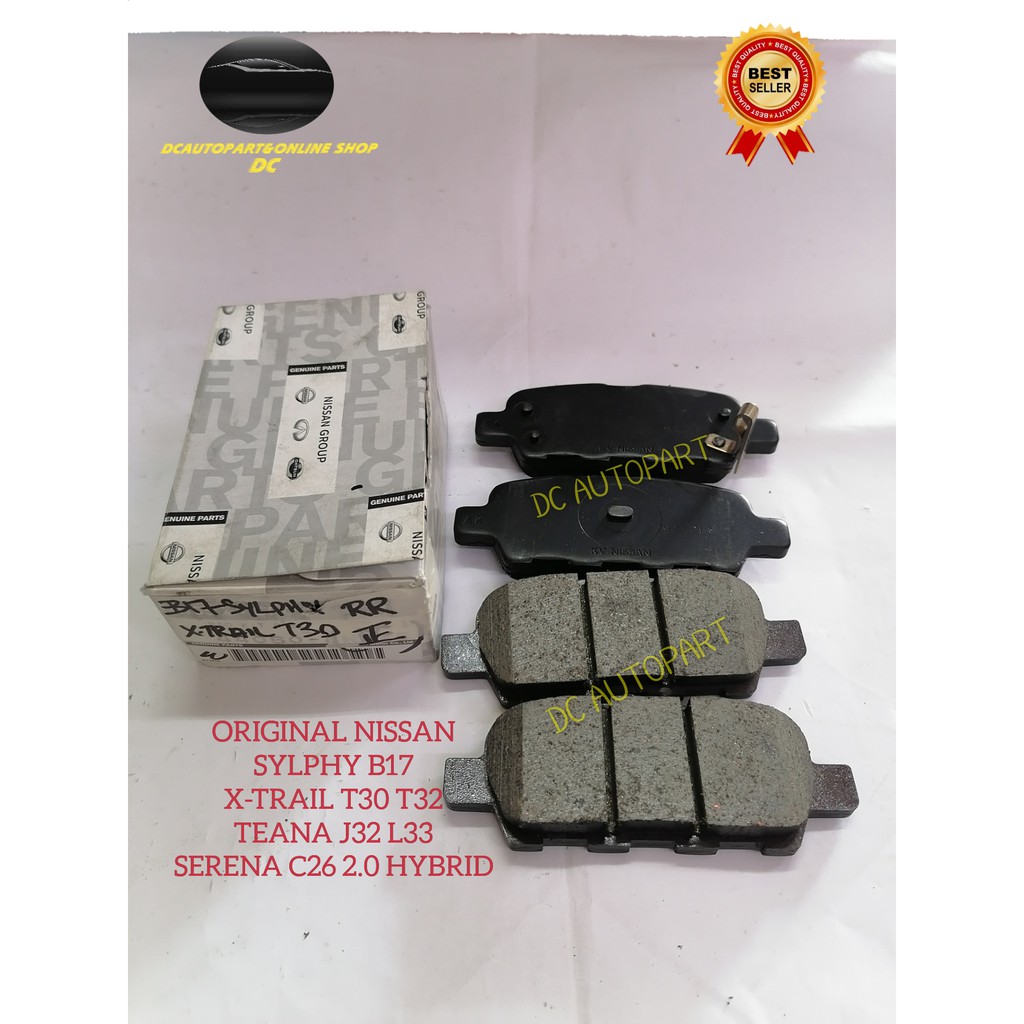 ORIGINAL NISSAN BRAKE DISC PAD REAR SERENA C26 TEANA J32 L33 XTRAIL T30
