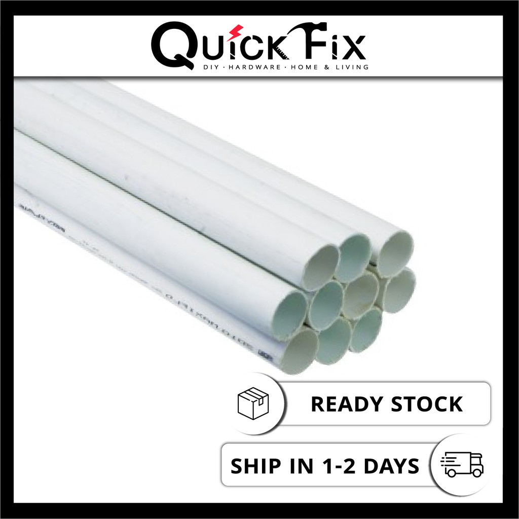 QuickFix PVC Conduit Pipe White 20mm 25mm 32mm 3/4" 1" UPVC Pipe Wiring