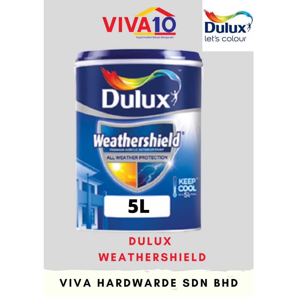 Dulux Weathershield Acrylic Exterior Wall Finish 5L Shopee Malaysia