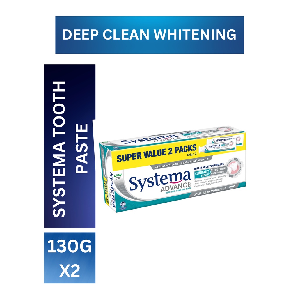 SYSTEMA Advance Toothpaste Deep Clean Whitening Super Value (2x130g