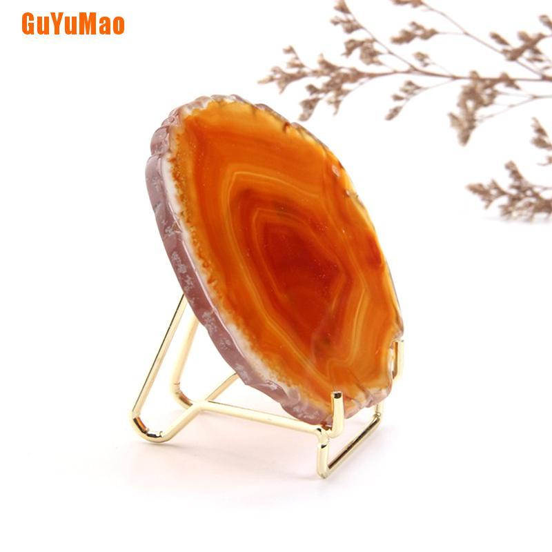 [GUYU] Alloy Crystals Agate Display Stand Holder Base Rack Photography