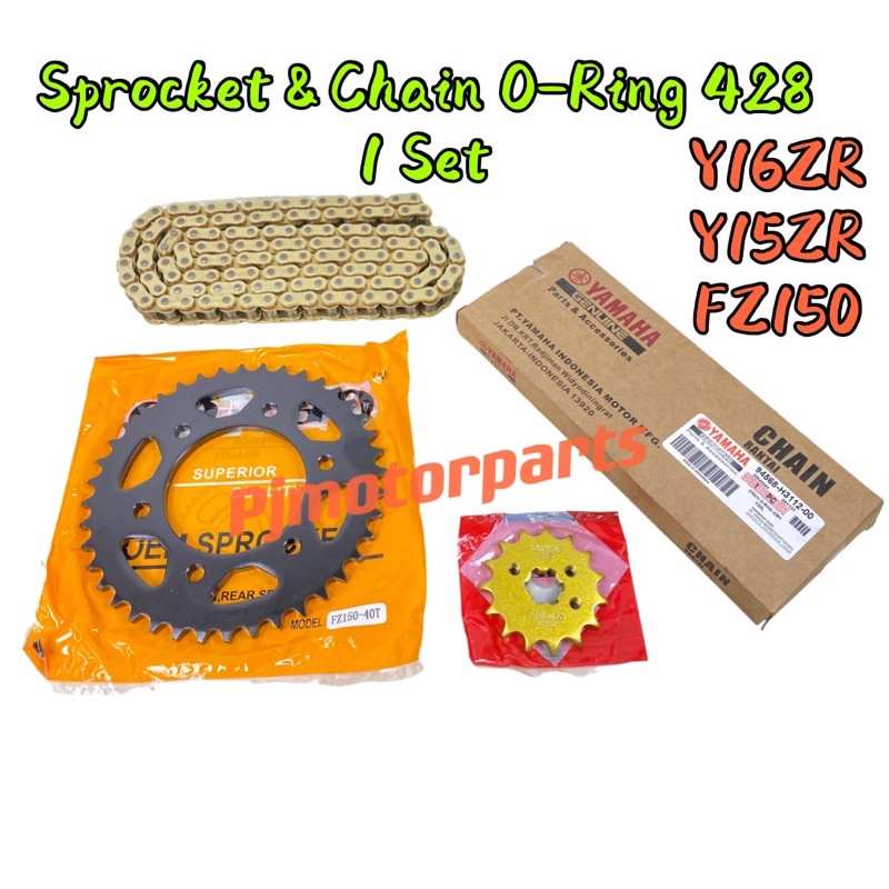 (1 Set Chain 428 ORing) Y16 Y15 Y15ZR V1 V2 FZ150I FZ150 FZ 150