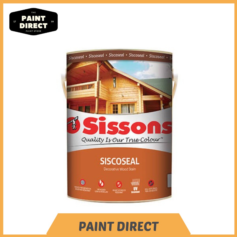 5Litre Sissons Paint Siscoseal Wood Stain Shellac 5L (For Unpainted