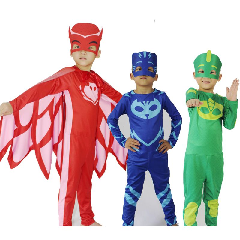 PJ NobleKids Mask Costume Catboy Owlette Gekko Jumpsuit Fancy Dress