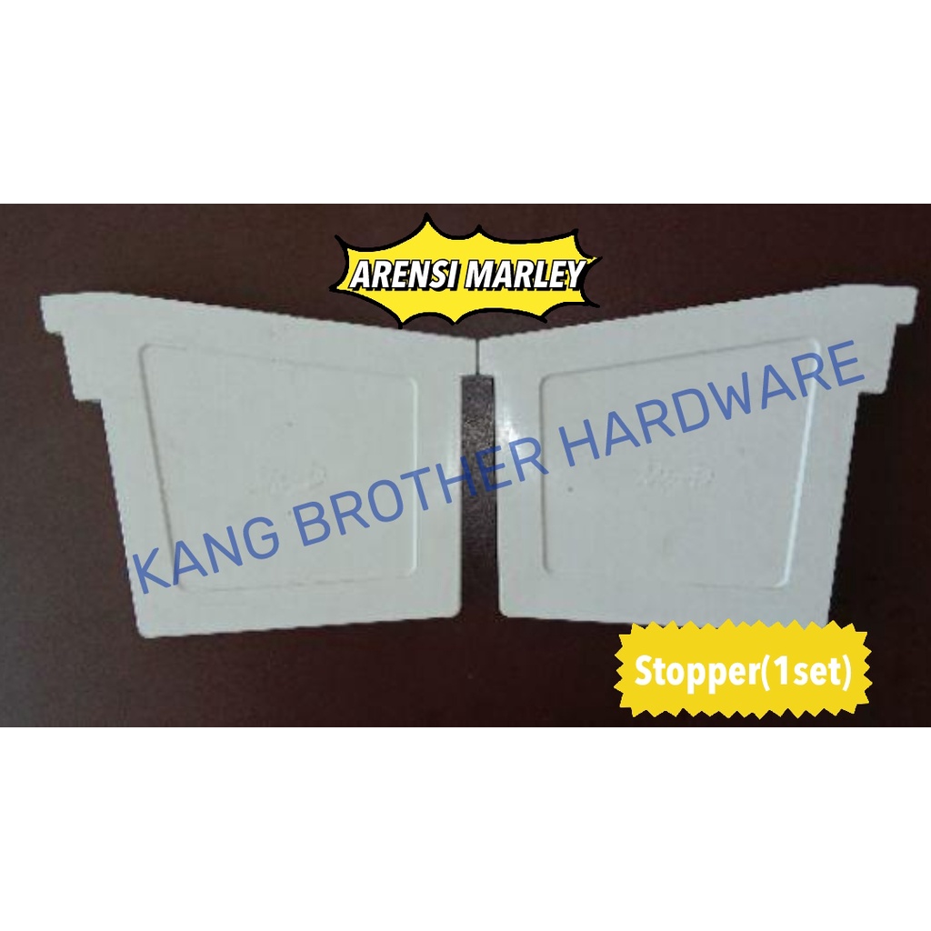 [1 SET]ARENSI MARLEY F300 Rain Gutter Pvc Stopper End Cap Left Right