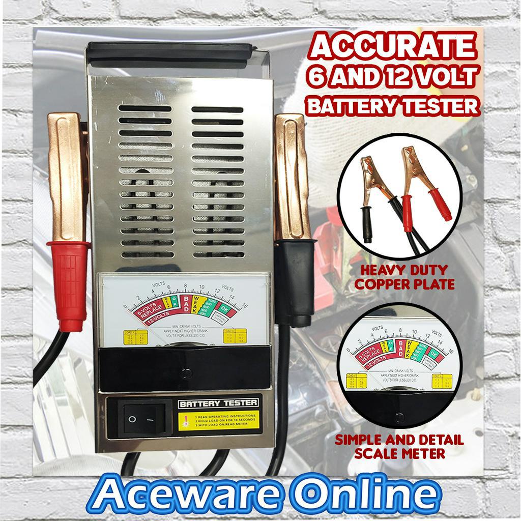 6 AND 12 VOLTAGE BATTERY LOAD TESTER FOR ANALYZE CAR, LORRY, MOTORCYCLE