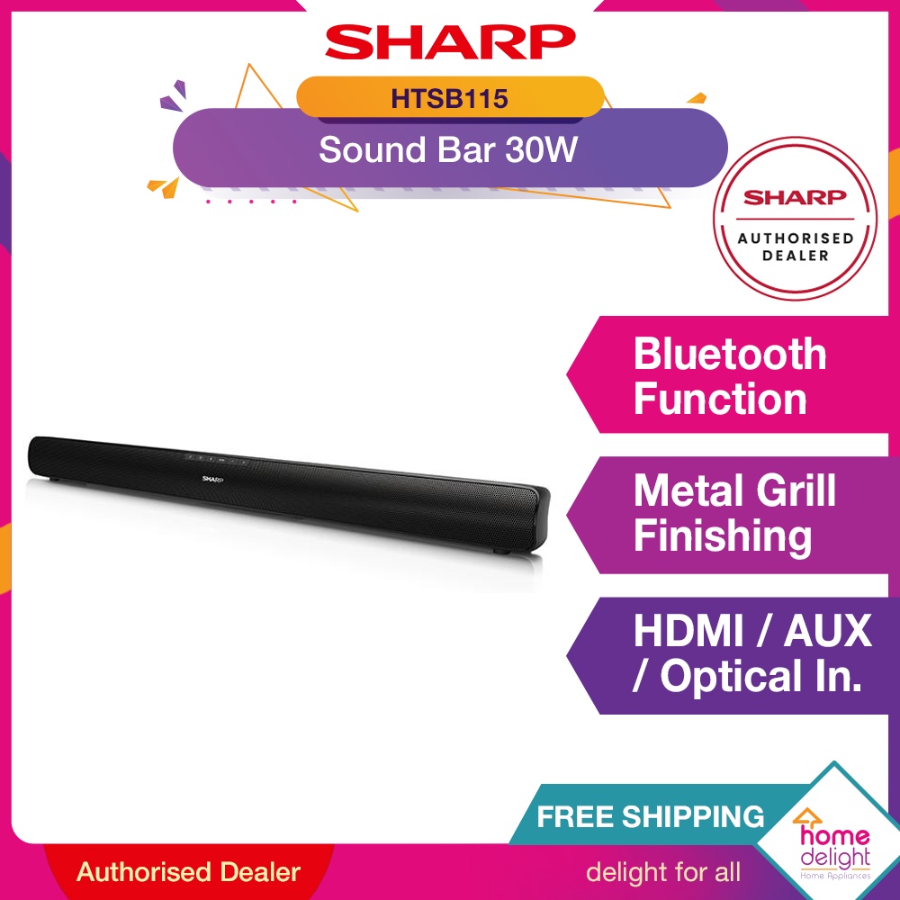 [FREE SHIPPING] Sharp Sound Bar with Bluetooth Function 30W [ HTSB115 \ HTSB115 ] Shopee Malaysia