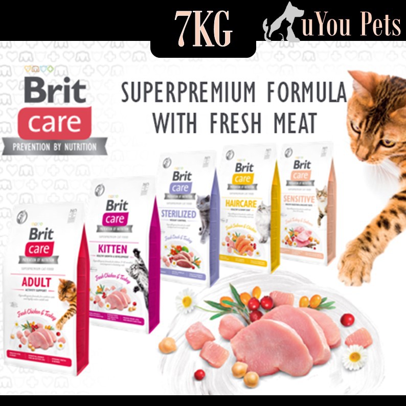 Brit Care Cat Food 7kg ( Kitten, Adult, Indoor, Large Cats, Sterilized, Sensitive, Haircare