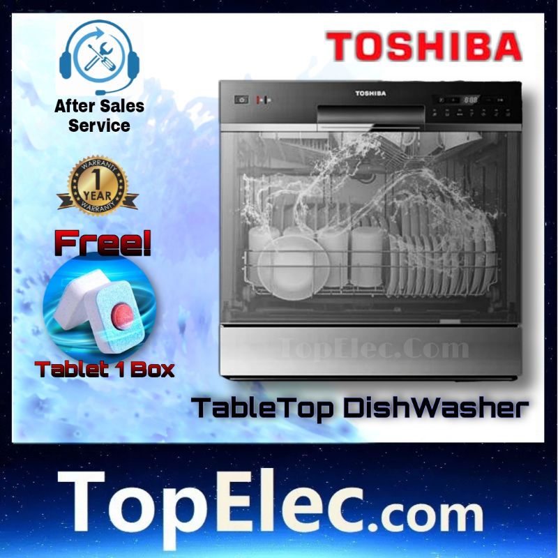 TOSHIBA 48person TableTop DishWasher 8 SETS DW08T1(S)MY TOSHIBA DISHWASHER DW08T1 family