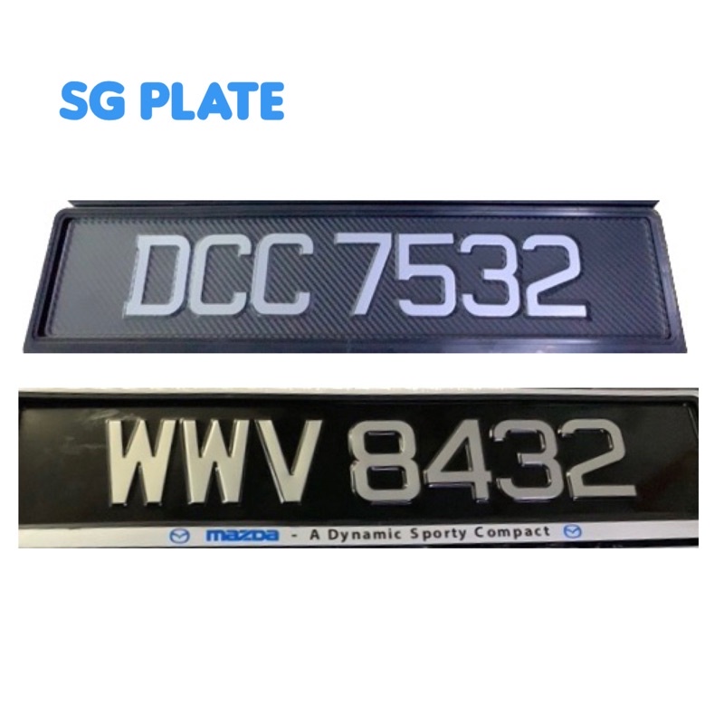 Singapore steel car plate plat besi kereta singapura Shopee Malaysia