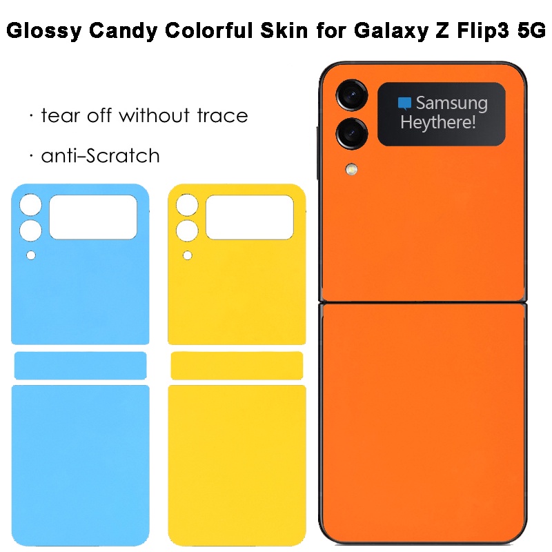 High Glossy Candy Colorful Phone Sticker For SAMSUNG Galaxy Z Flip3 5G