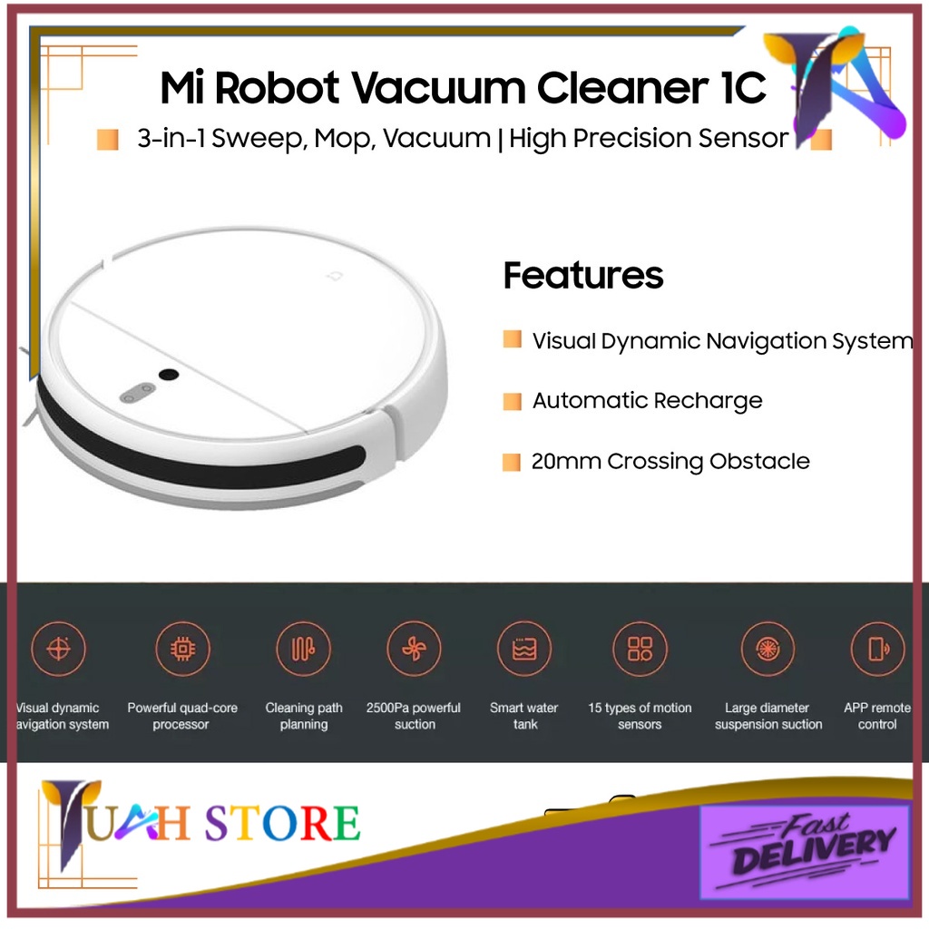 TU1100 [English] Xiaomi Mijia Mi Robot Smart Vacuum Cleaner 1C Floor