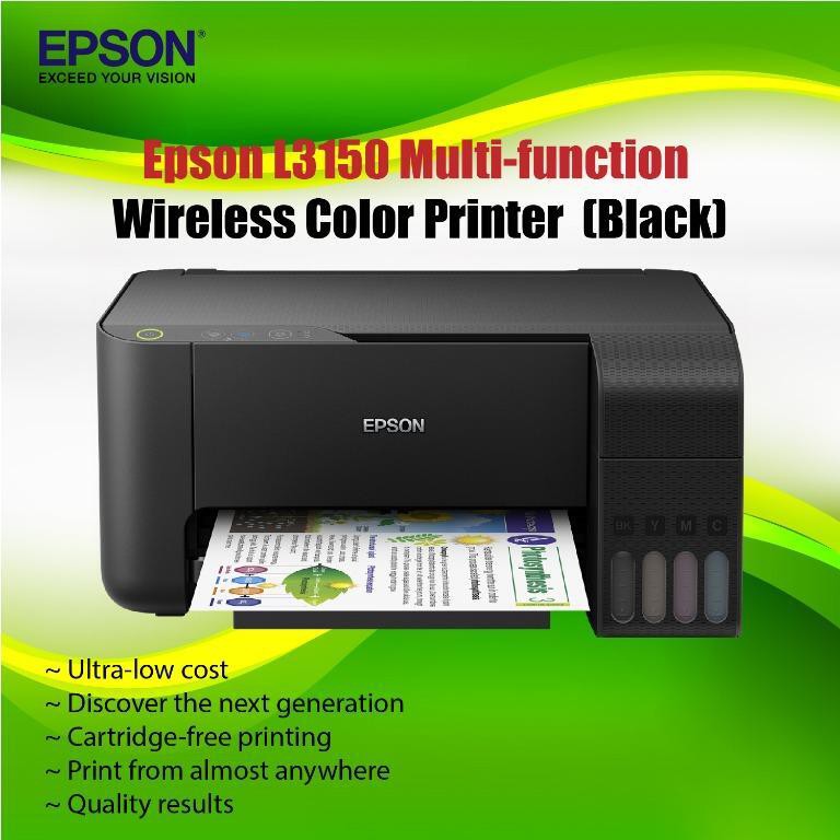 Epson L3150 Multifunction Wireless Color Printer (Black) Shopee Malaysia