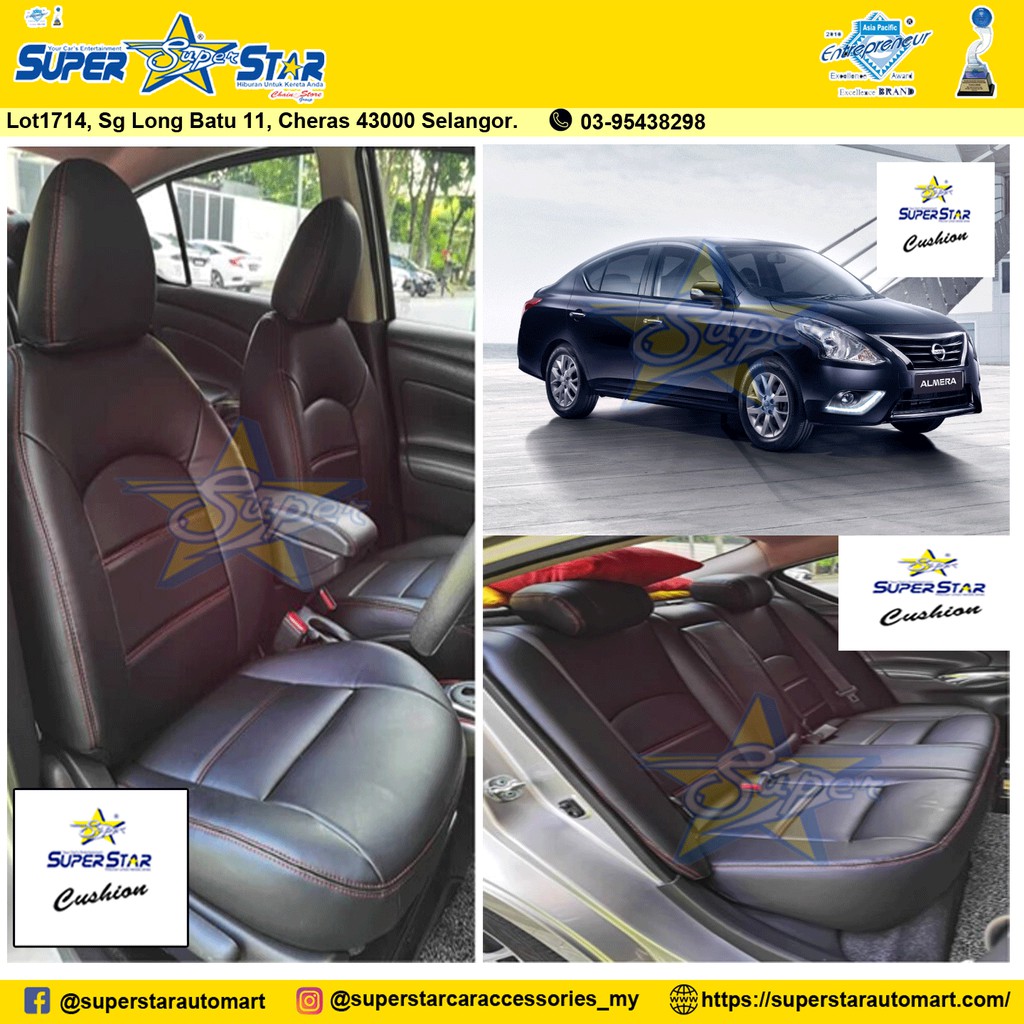Superstar Cushion Nissan Almera 20122014 Premier Leather Seat Cover
