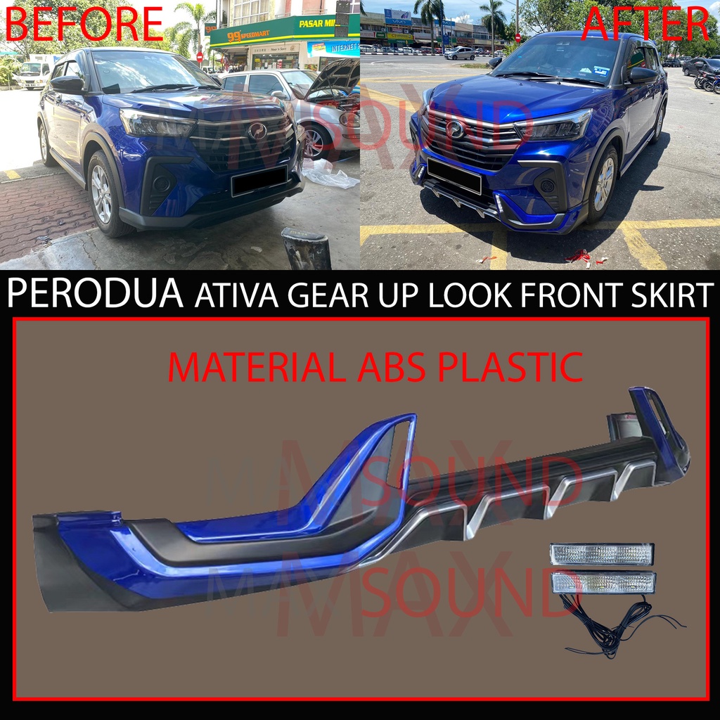 PERODUA ATIVA GEAR UP GU LOOK WITH COLOUR BODYKIT BODY KIT SKIRT