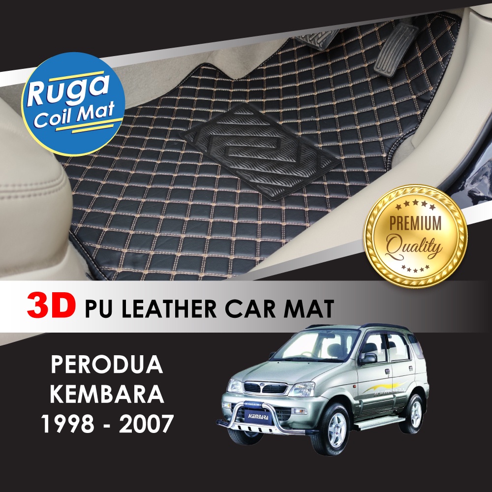 PERODUA KEMBARA ( 1998 2007 ) 3D PU Leather Car Carpet Karpet Kereta