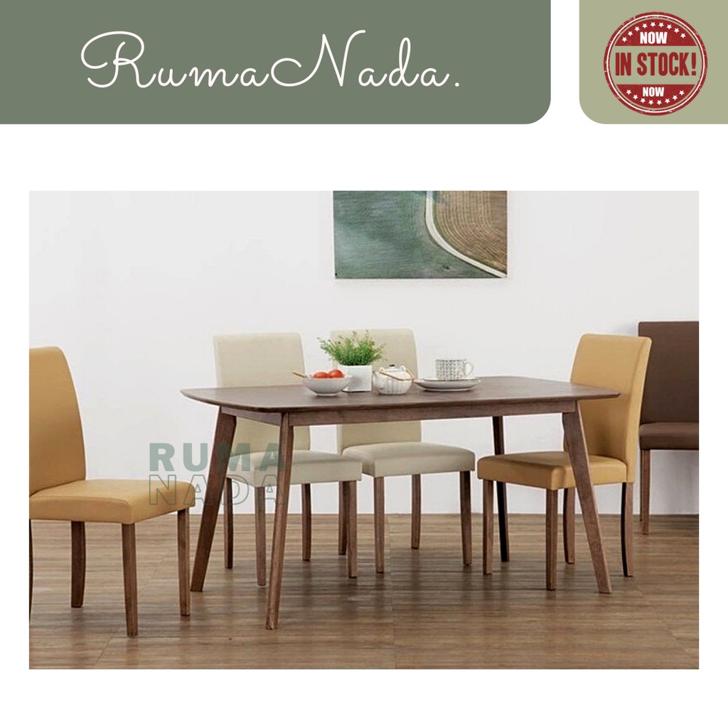 Simple Modern Solid Rubber Wood Dining Table Set / Dining Table