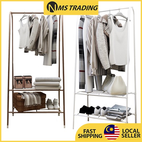 3 Tiers Home Indoor & Outdoor Clothes Rack Garment Rack Hanger Clothes Wardrobe Shopee Malaysia