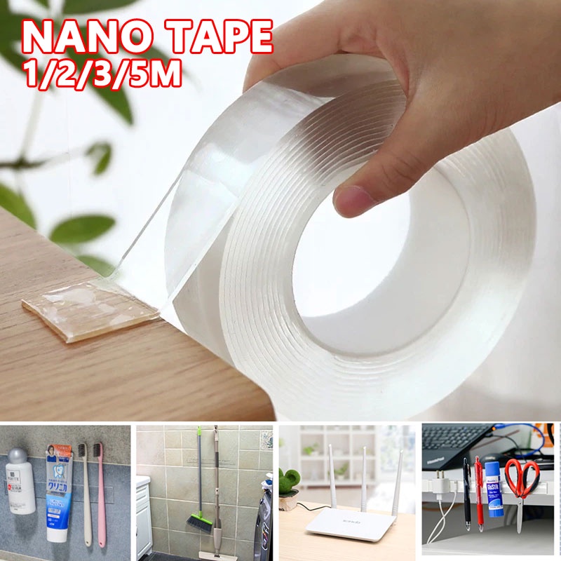 1M 2M 3M 5M Nano Tape Double Sided Tape Transparent Reusable Waterproof