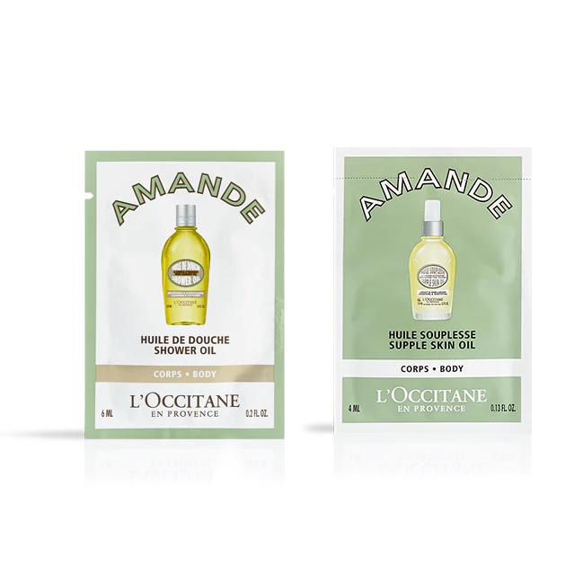 adc L'occitane Almond Shower Oil 6ml sachet / Supple Skin Oil 4ml