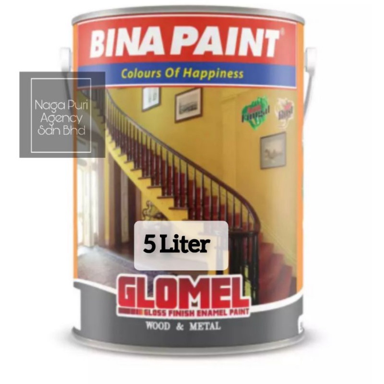 BINA PAINT WOOD & METAL Paint 5 LITER GLOMEL Shopee Malaysia